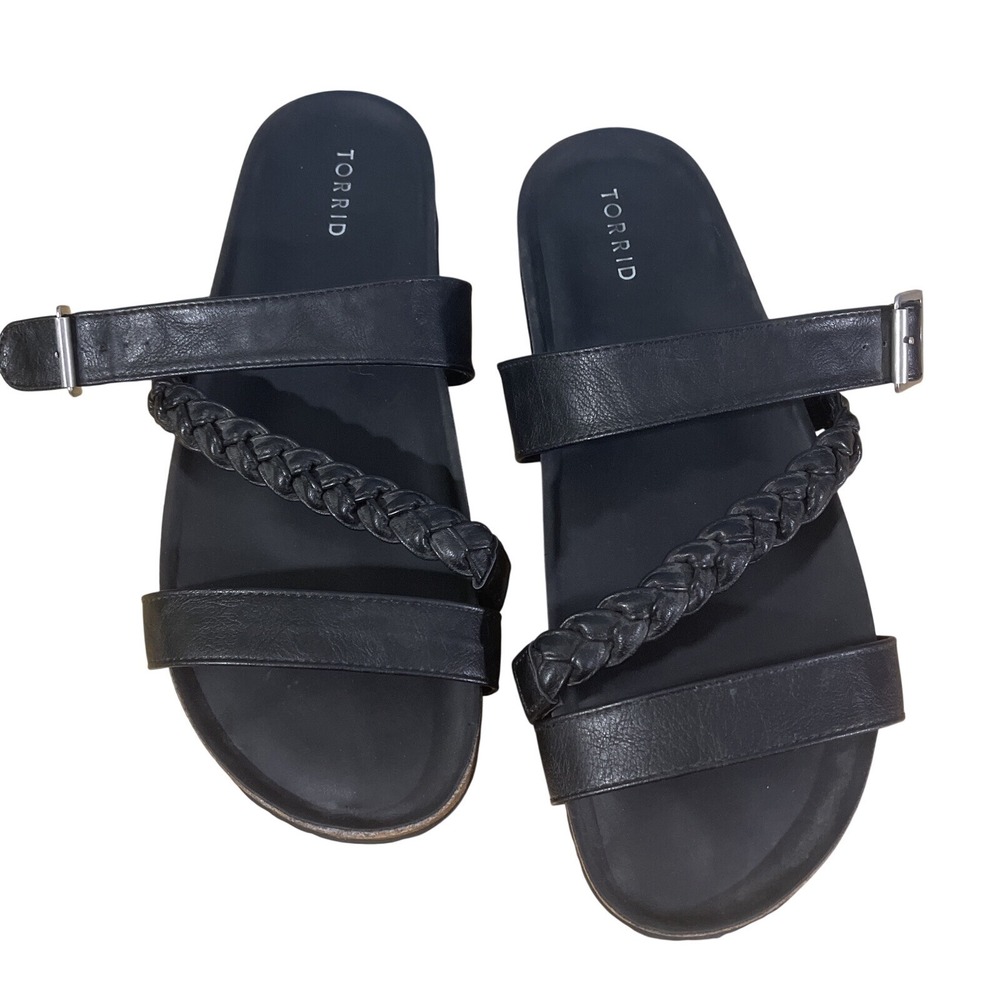 TORRID Sandals Mens Size 9 Black Strappy Style‎ S1-26